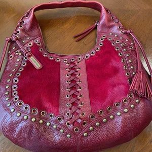 Isabella Fiore Red Hobo Bag